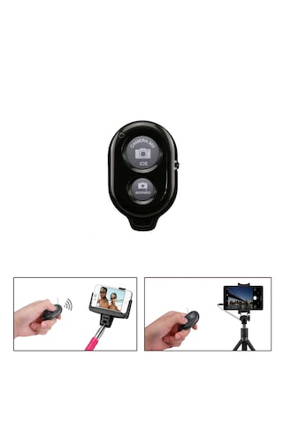 Bluetoothlu Uzaktan Fotoğraf Çekim Kumandası Siyah - Al4805