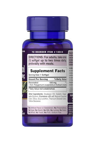 Puritan's Pride Resveratrol 100 Mg 120 Kapsül