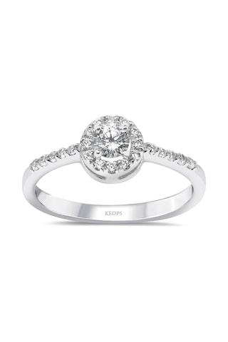 E Renk Toplam 0.36 Karat Pırlanta Tektaş Yüzük