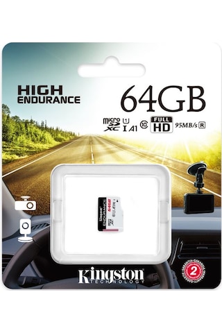 Kingston High Endurance SDCE/64GB 64 GB MicroSDXC Class 10 UHS-I Hafıza Kartı