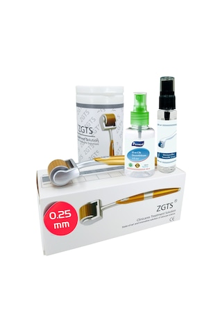 Zgts Gold 192 İğne 0.25 MM Ölçü Titanyum Dermaroller + Solüsyon