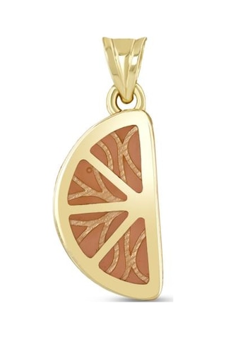 14 Ayar Orange Tasarım Altın Kolye Ucu Altın