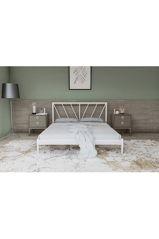 Metalia Gm 227 Gözde Dublex Metal Karyola Beyaz 150X200