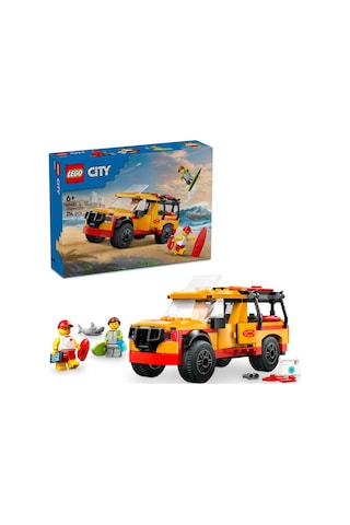 LEGO® City Cankurtaran Kamyoneti 60453 - 6 Yaş ve Üzeri Çocuklar için 2 Minifigür ve Köpek Balığı Figürü İçeren Oyuncak Yapım Seti (214P)