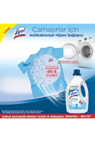 Lysol Çamaşırlar İçin Hijyen Sağlayıcı 1200 ML