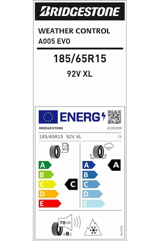 Bridgestone 185/65R15 92V XL A005 M+S Dört Mevsim Lastiği 2025