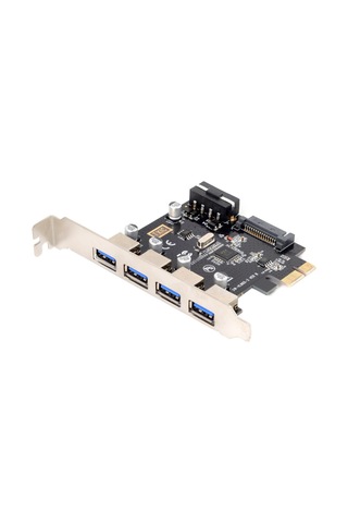 Cbtx 4 Port PCI-E USB 3.0 Hub PCI Express Genişletme Kartı Adaptörü
