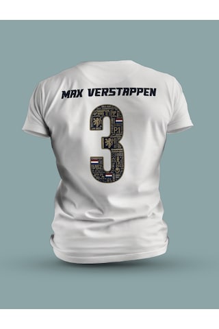 Fnbx Max Verstappen Simply Lovely Number 3 T-shirt Beyaz