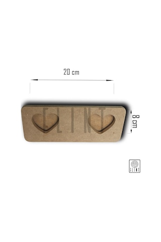 Boyanabilir Ahşap Ham Mdf 2 Resimlikli Dekoratif Çerçeve