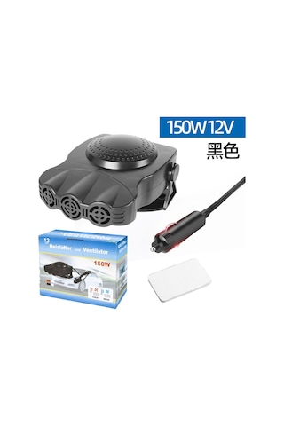 Oto Kaloriferi 12v Sıcak Hava Fanı Kaliteli Buz Çözme Isıtıcısı Araba Üç Delikli Isıtıcı Siyah