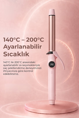 Ks-625 Profesyonel Dijital Saç Maşası 25 Mm, Led Ekranlı, 140-200 C Isı Ayarlı