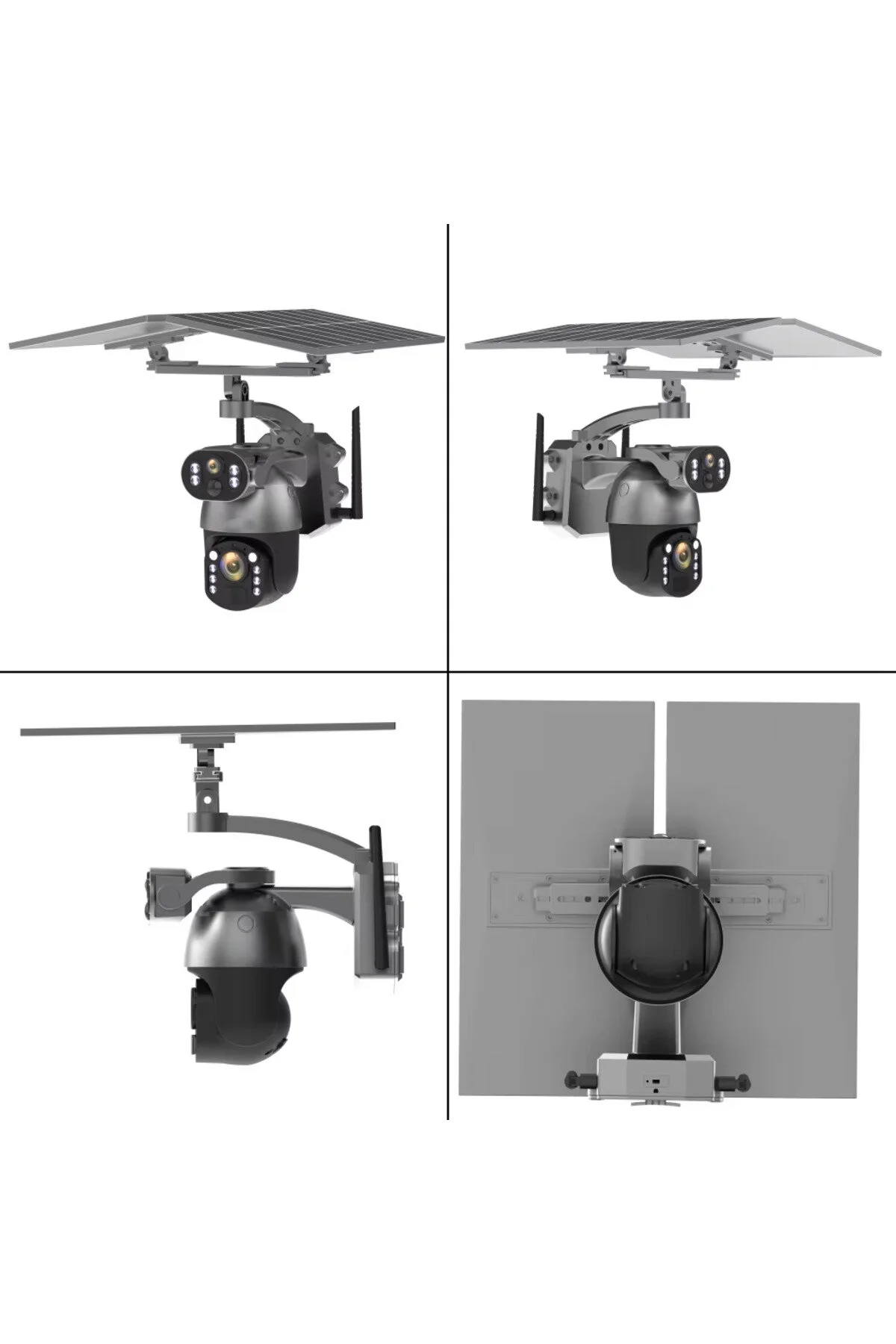 20x Optik Motorize Zoom Hareket Takipli Çift Kameralı Güneş Panelli Sim Kartlı Güvenlik Kamerası