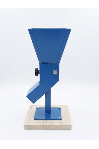 Fındık - Ceviz - Badem Kırma Makinası Kırıcı Metal Kapaklı-tahtaya Sabitlenmiş-mavi-31x16x16cm