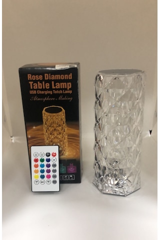 Lebron Usb Şarj Lambası Uzaktan Kumandalı Dokunmatik Kristal Masa Lambası Çok Renkli