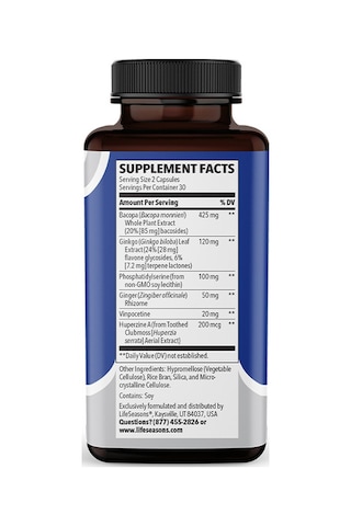 Clari - T / 5 İn 1 60 Kapsül. Phosp., Ginkgo Biloba , Huperzine A, Vinpocetine &. Bacopa