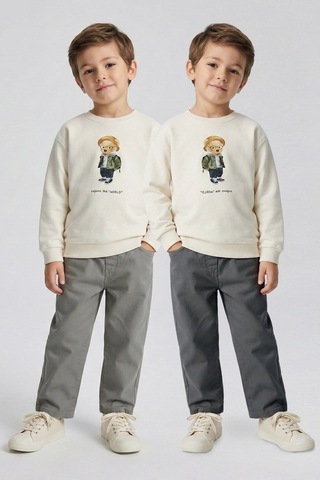 Dmb Boys & Girls Erkek Çocuk Pantolon Mavi 1-7 Yaş Füme-2792