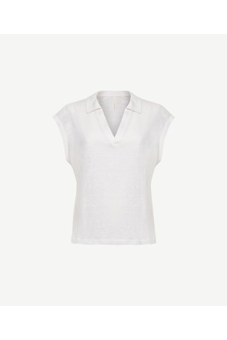 Yargıcı Polo Yaka Rahat Kalıp Tshirt 25ykts9044p 037 Ekru