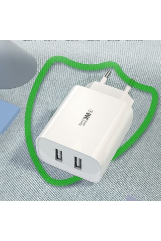 WK WP-U51 2.1A Hızlı Şarj Çift USB Bağlantı Noktalı Şarj Cihazı