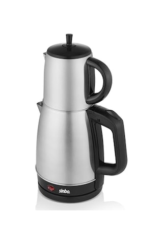 Sinbo Stm-5845 Çelik Elektrikli Çay Makinesi Inox Çaycı 2-in-1 Demlik Su Isıtıcı 1600w Otomatik Kapama