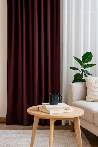 Süet Elit Kadife Dokulu Natural Fon Perde Salon Oturma Odası Yatak Odası Antre Bordo