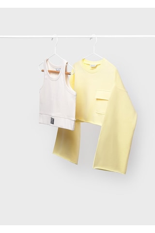 Mayoral Kız Çocuk Sweatshirt Ve Body Set Sarı