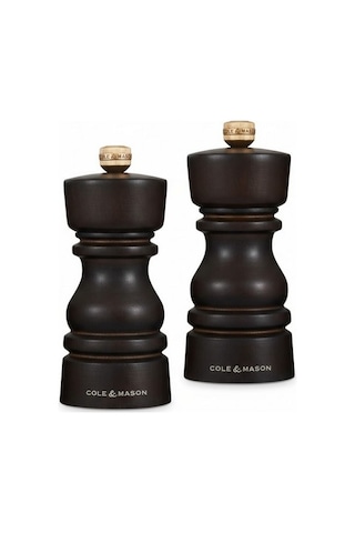 Cole & Mason H233017 London Çikolata Renkli Ahşap Tuz Ve Biber Değirmenleri 130mm Çok Renkli