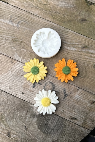 Papatya Çiçek Mum Kalıbı ( Silikon )