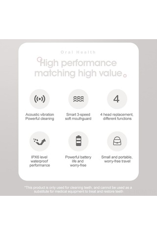 Suofeng Yüksek Frekanslı Şarj Edilebilir Diş Taşı Temizleyici - 4 Başlık & 3 Mod İle Profesyonel Ağız Bakımı