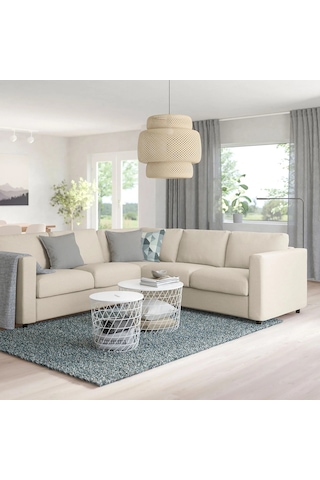 Ikea Bej Lüks Kanepe - 4'lü Köşe Kanepe