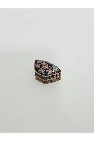 Antika Cloisonne Minyatür Kutu 4,1x2,4cm 116