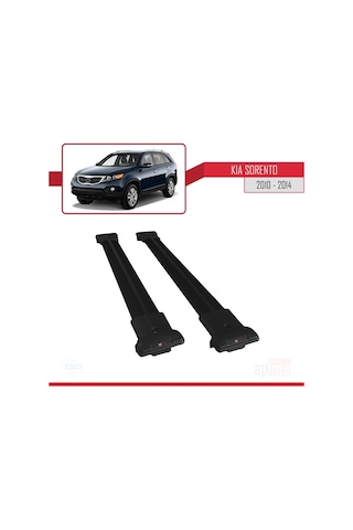 Kia Sorento 2010-2014 Arası Fly Model Ara Atkı Tavan Barı Siyah