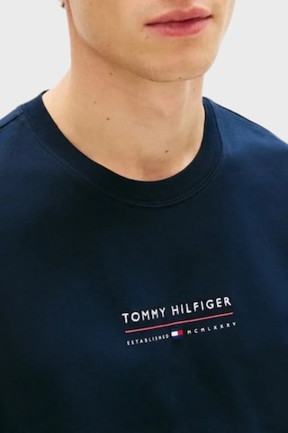 Tommy Hilfiger % 100 Pamuk Regular Fit Bisiklet Yaka T Shirt Erkek T Shirt Mw0mw42363 Dw5 Lacivert