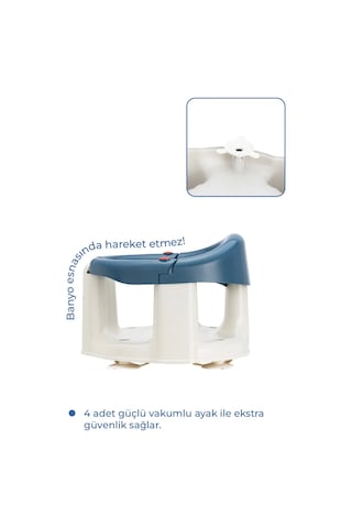 Babyjem Önden Açılır Mama Sandalye Oturağı Ve Minderi - 2 ' Li Set İndigo Mavi