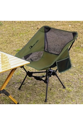 Dashanshop Mavi Ultrahafif 4 Nesil Moon Lence Kamp Sandalyesi Kompakt Katlanabilir Alüminyum Çerçeve Oxford Kumaş Yürüyüş Dağcılık Plaj Mavi