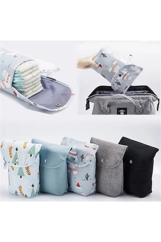 Jialan Bebek Bezi Çantası Su Geçirmez İslak Kuru Paketi Mumya Gri