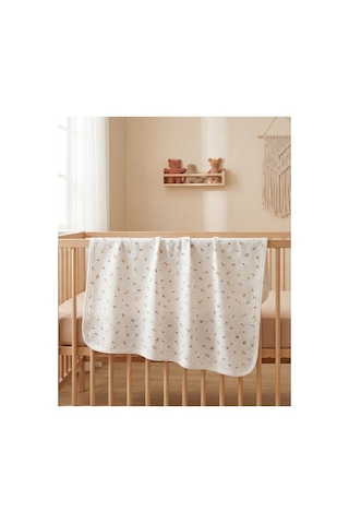 %100 Pamuk Bebek Battaniyesi 80x90 Turuncu