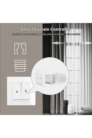 Suofeng Zigbee Akıllı Perde Kontrolörü - 3a Zamanlayıcı Ve Ses Kontrollü, Ev/otel/apartman İçin Tuya Uyumlu, 1 Adet