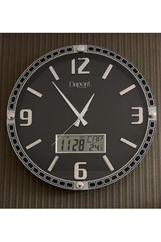 Dupont-t-710-a Dijital Termometreli Ve Takvimli Duvar Saati Silver-siyah İki Renk