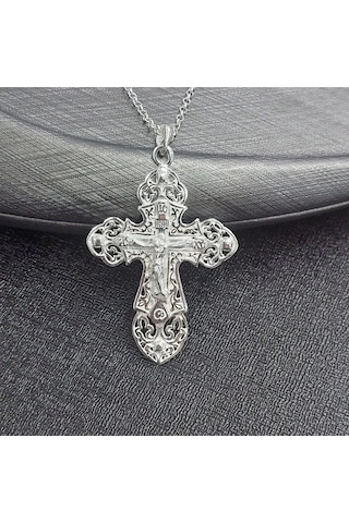 925 Ayar Gümüş Hac Unisex Kolye Gümüş