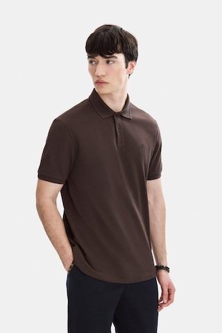 Backandbond Kahve Regular Fit Örme Polo Yaka Tişört