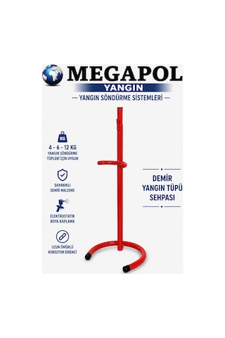 İ2 Adet Yangın Tüpü Sehpası .4-6-12kg Uyumlu. Demir Yangın Tüpü Sehpası. Kırmızı Yangın Tüpü Sehpası. Yangın Söndürme Sehpası