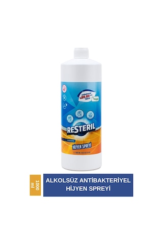 Resteril Antibakteriyel Doğal Dezenfektan Su Bazlı Hijyen Spreyi 1 L