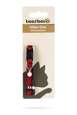 Hnrlıshp Beeztees Yavru Kedi Boyun Tasması, Zilli, Kırmızı, 16-23cm