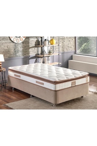 Nironyatak Niron Queen 120X200 Cm Bir Buçuk Kişilik Pedli Lüks Yatak Tam Erg