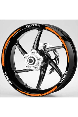 Yeni Özel Motosiklet Jant Şeridi Honda Turuncu Sağ-sol/ön-arka