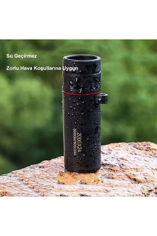 Alfalink 2000x24 Hd Zoom Monoküler Mini Taşınabilir Hd Dürbün Su Siyah