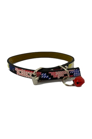 5 Li Set Zilli Deri Kedi Tasması 30 Cm