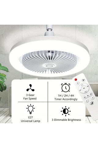 Dashanshop Xbate 2si 1 Arada Cok Fonksiyonlu Tavan Fani Isik Ve Renk Degistirme 25.4cm 50w Beyaz Sarı