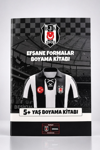 X Dekomus Lisanslı Beşiktaş Efsane Formalar +5 Yaş Boyama Kitabı Altın