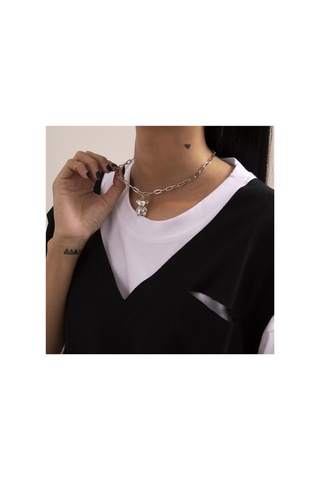 So-much Vıp Ayı Figürlü Silver Kolye-7 Gümüş - 225998375 Gümüş - 225998375 Gümüş